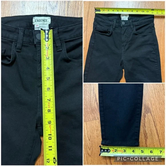 L’Agence Margot Skinny High Rise Jeans in black size 25 - Picture 15 of 15